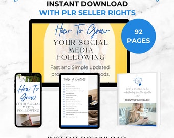 Social Media Following Growth Guide: PLR/MRR Digital Products