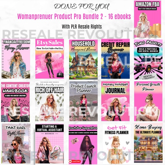 Womanpreneur Pro Ebooks Bundle: PLR Resell Rights (Digital Download)