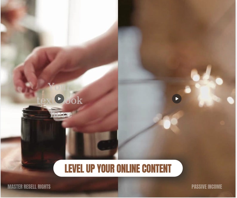 Puede incluir: Una persona est&aacute; encendiendo una vela con una cerilla. La vela est&aacute; en un tarro de vidrio transparente con cera marr&oacute;n. El texto "Your textbook" es visible en la imagen. El texto "Level Up Your Online Content" est&aacute; en un rect&aacute;ngulo marr&oacute;n en la parte inferior de la imagen.