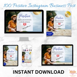 100 Positive IG Business Posts with Master Resell Rights MRR & Private Label Rights PLR Done For You Digital Products To Resell
