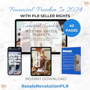 Financial Freedom With Private Label Rights PLR and Master Resell Right, Done For You DFY 2024 Digital Products, Financial Freedom