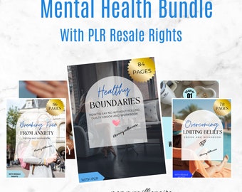 Mental Health Ebook Bundle: PLR Resell Rights - Anxiety, Boundaries