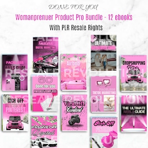 Womanprenuer Pro Bundle, Rich off Digitals, MRR included, PLR ebooks, Done for you products, Digital products bundle, Resell rights, Passive