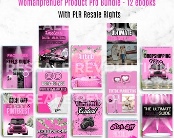 Womanprenuer Pro Bundle: 12 PLR Ebooks with Resell Rights