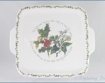 Portmeirion - The Holly & The Ivy - Square Handled Cake Platter