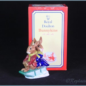 Royal Doulton - Bunnykins - Billie & Buntie (Sleigh Ride) (DB4)