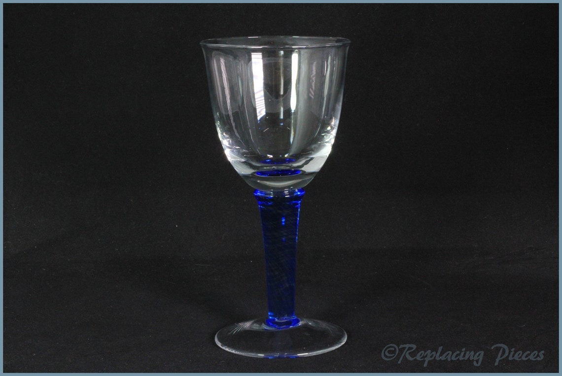 Denby Imperial Blue Wine Glass Medium Etsy