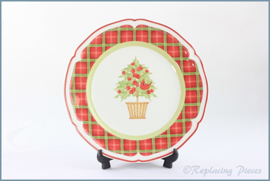 Villeroy & Boch Joy Noel 8 Salad Plate red Tartan Etsy