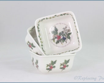 Portmeirion - The Holly & The Ivy - Set Of 3 Mini Dishes