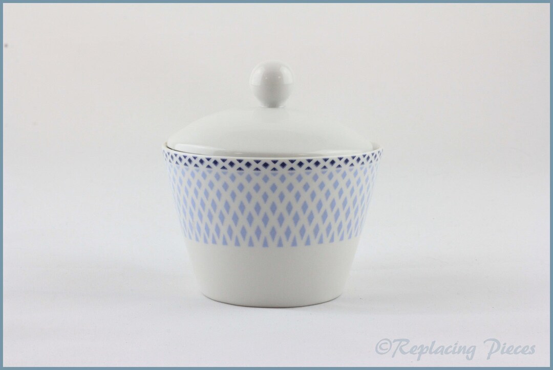 Royal Worcester Azure Lidded Sugar Bowl Etsy