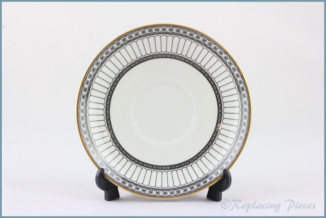 Wedgwood Colonnade black R4340 Tea Saucer Etsy