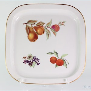 Royal Worcester - Evesham Gold - 13&quot; vierkante schaal