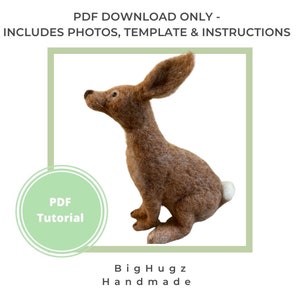 Needlefelt Sitting Hare Digital Download Tutorial