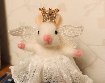 Angel fairy mouse felt custom made gift