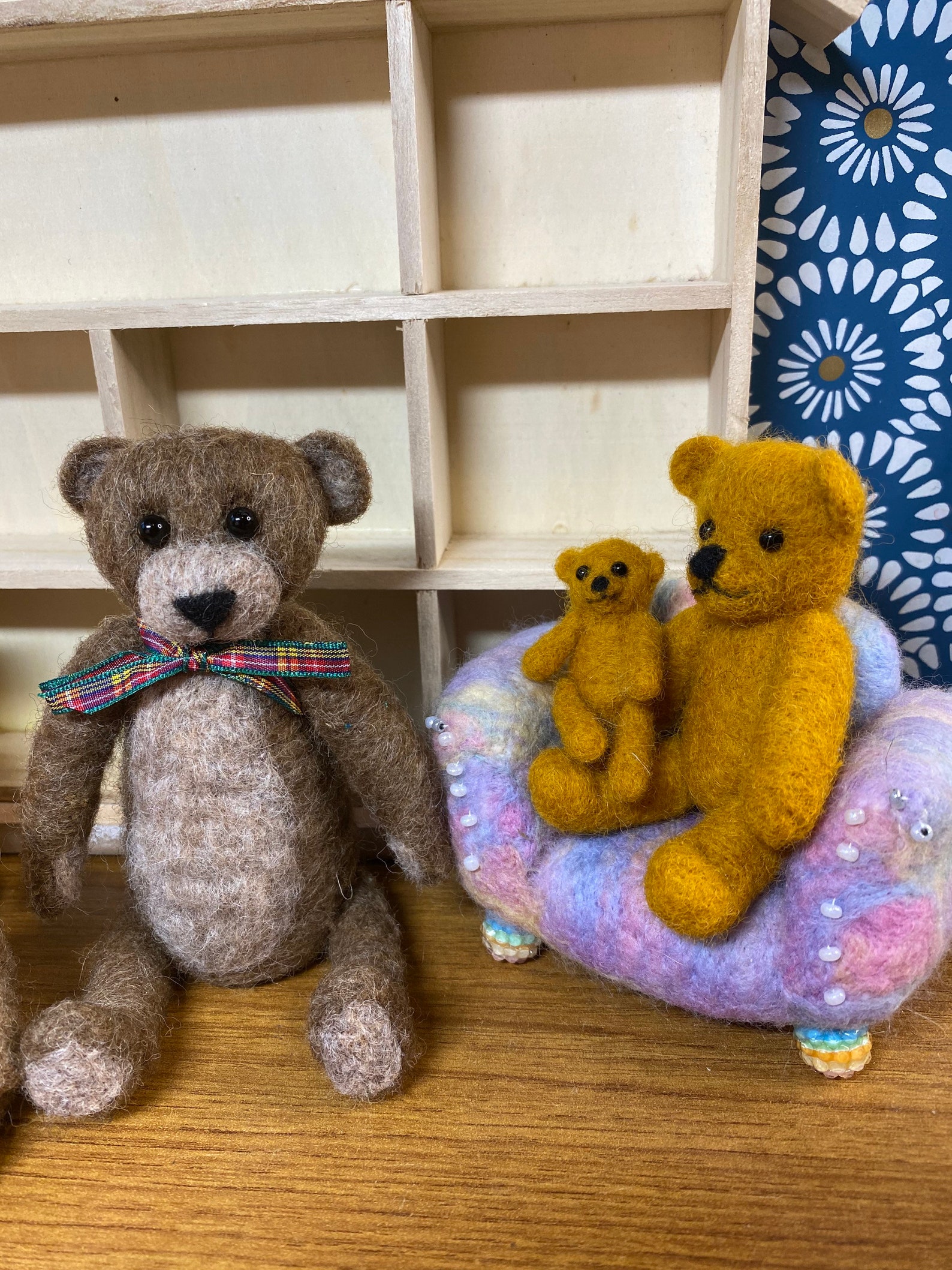 Needle Felt Kit Jointed Teddy Bear Etsy