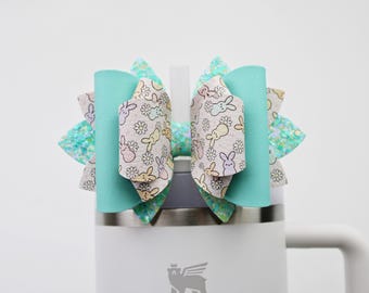 Teal Peeps Easter Stanley Bow Stanley Tumbler Bow Straw Topper Stanley Cup Bow Straw Bow Topper Easter Stanley Accessories