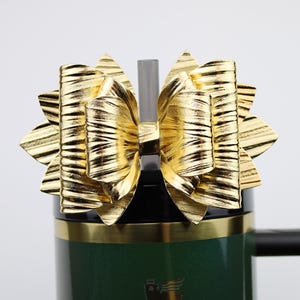 Gold Stanley Tumbler Bow Straw Topper Stanley Cup Bow Straw Bow Topper Stanley