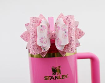 Sweet  Pumpkin Stanley Tumbler Bow Straw Topper Stanley Cup Bow Straw Bow Topper  Stanley Accessories