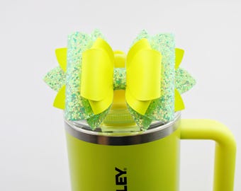 Atomic Gradient Stanley Tumbler Bow Straw Topper Stanley Cup Bow Straw Bow Topper  Stanley Accessories