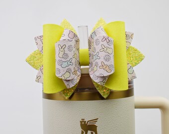 Yellow Peeps Easter Stanley Bow Stanley Tumbler Bow Straw Topper Stanley Cup Bow Straw Bow Topper Easter Stanley Accessories