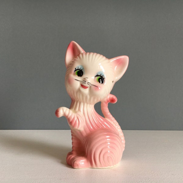 LargeVintage  Ceramic Cat Cats Vintage Sculpture Figurine Deco Object 60s 70s