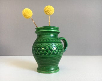 Wilhelm Kagel design ceramic vase jug green 50s 60s studio ceramics vintage WGP