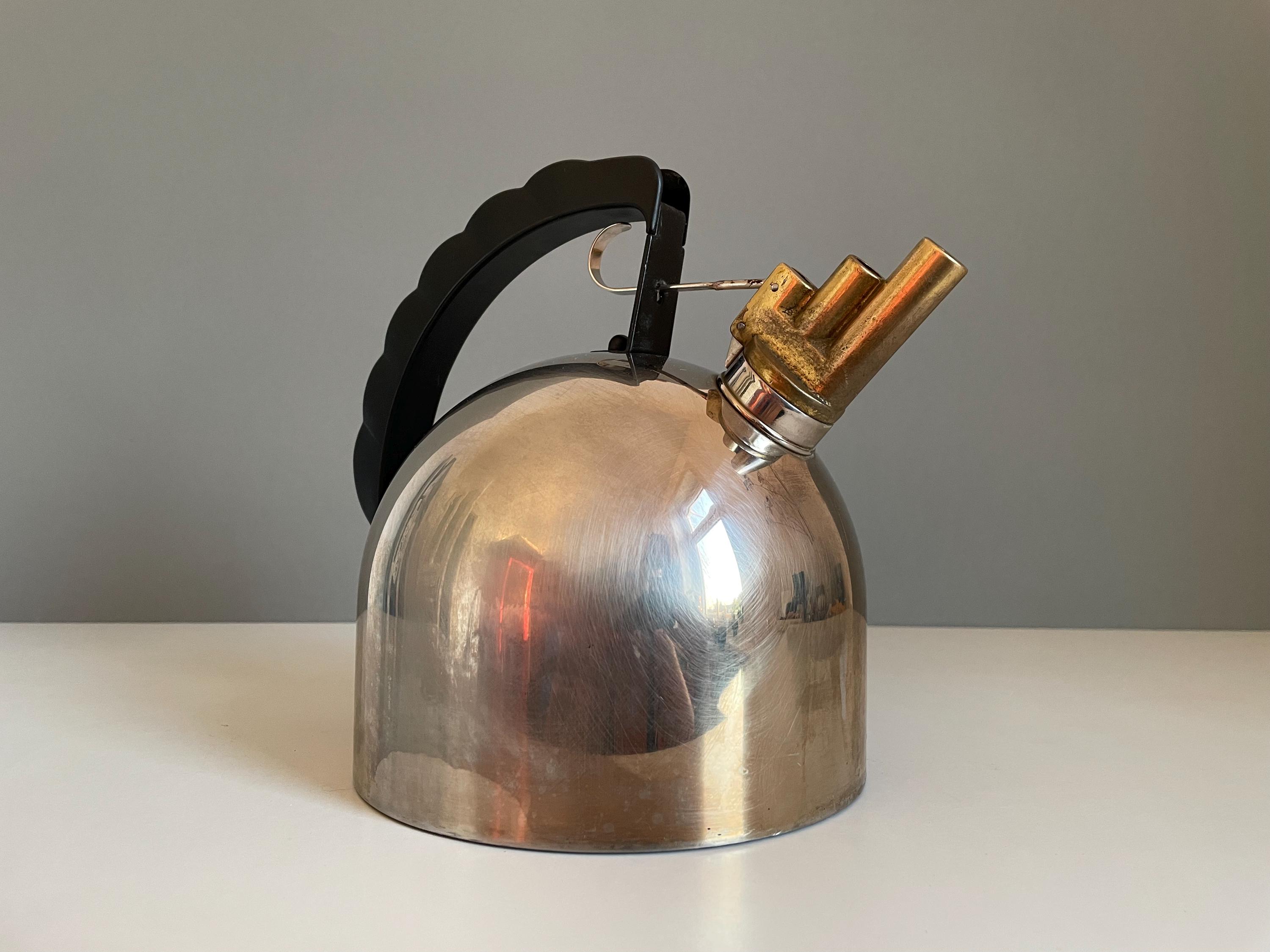 Vintage Alessi Tea Kettle Richard Sapper Teapot Kettle Whistle