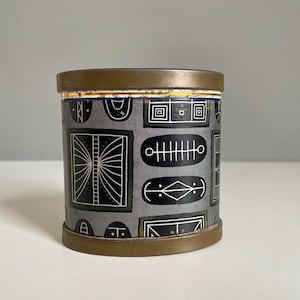 Vintage tin can Muratti Cigarettes BerlinDose Black Gold 50s
