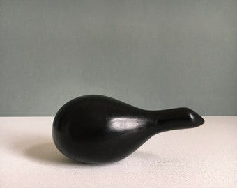 Rare Ikea Wood Sculpture Object Sweden Bird Art Modernist Black