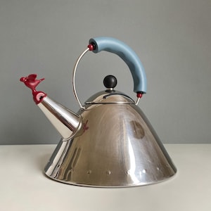 Vintage Alessi tea kettle kettle Michael Graves teapot Italy Italy kettle jug stainless steel
