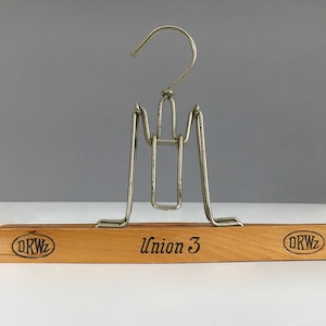 Vintage UNIONE D.R.Wz. Staffa di bloccaggio in legno anni '40 e '50 Striscia di bloccaggio per poster da cartolina
