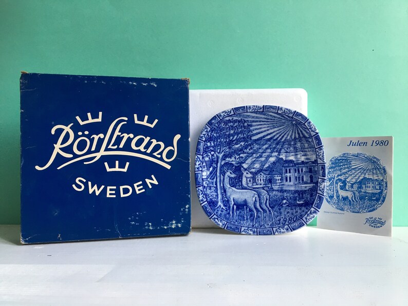 Rörstrand Wall PLATE Blue Plate Swedish Sweden Vintage - Etsy