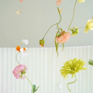 Lush Hanging Flower Garland Installation Celebrations, Weddings, Photography, Design Multiple Sizes Available and Custom Colours image 2
