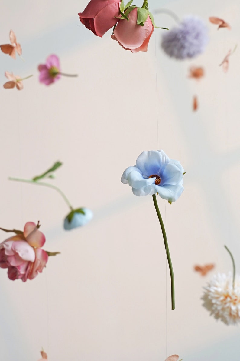Pastell hängende Blumengirlande Installation Feiern, Hochzeiten, Fotografie, Design mehrere Größen erhältlich und kundenspezifische Farben Bild 7