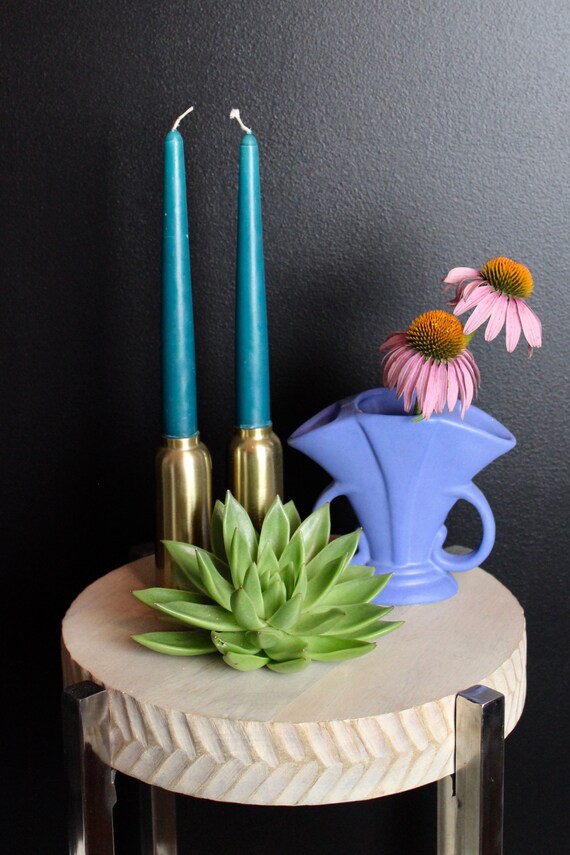 Niloak Matte Blue Fan Vase VINTAGE Pottery