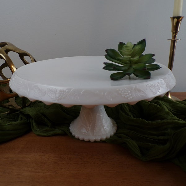 Milk Glass Cake Stand Etsy