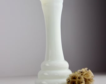 Randall 3 Ring Milk Glass Bud Vase VINTAGE mini size