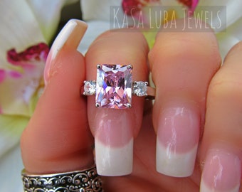Gift for her FREE SHIPPING ! Pink adjustable ring Small statement ring colorful cocktail ring