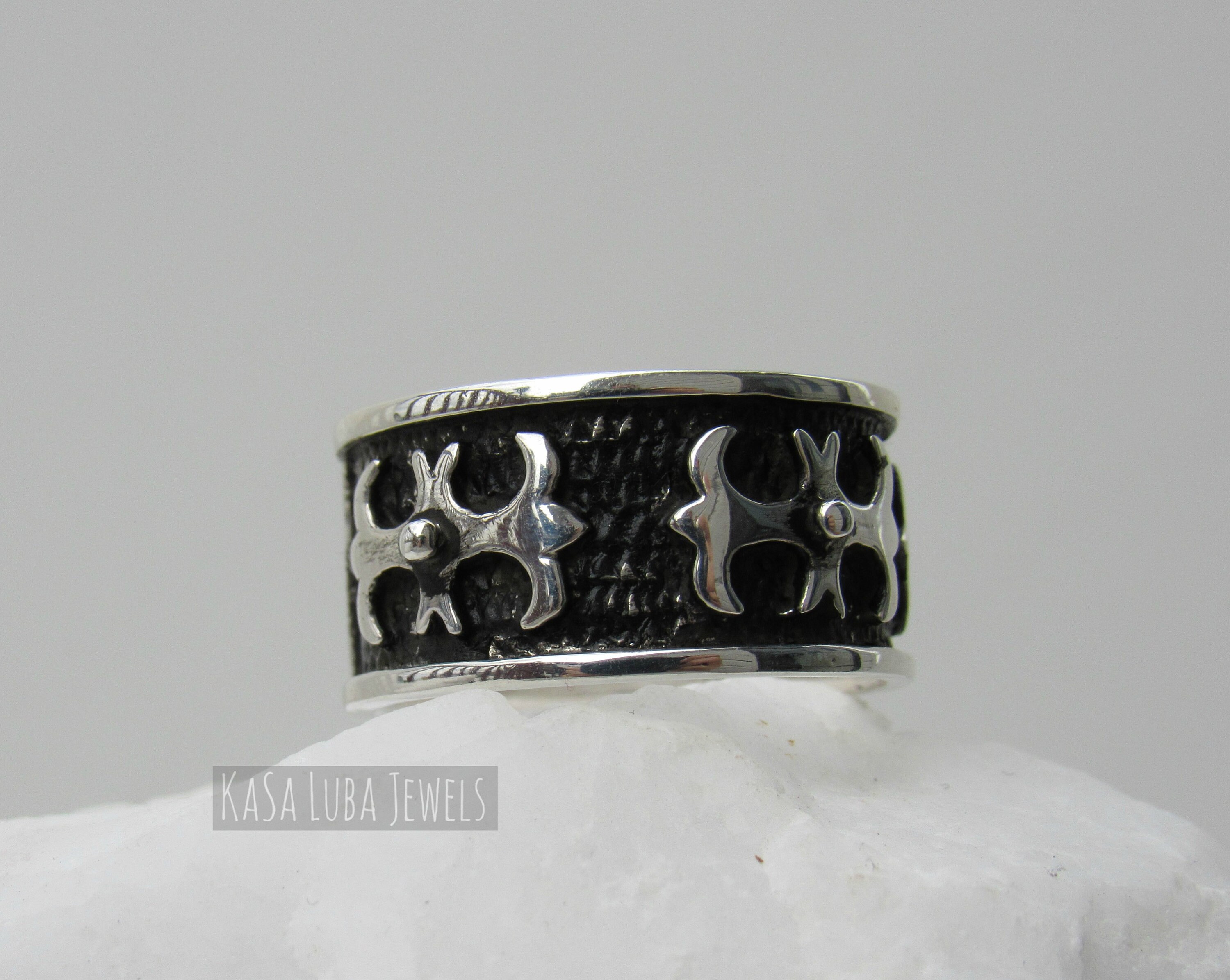 Sterling Silver Mens Cross Ring Christian Cross Silver Ring Etsy