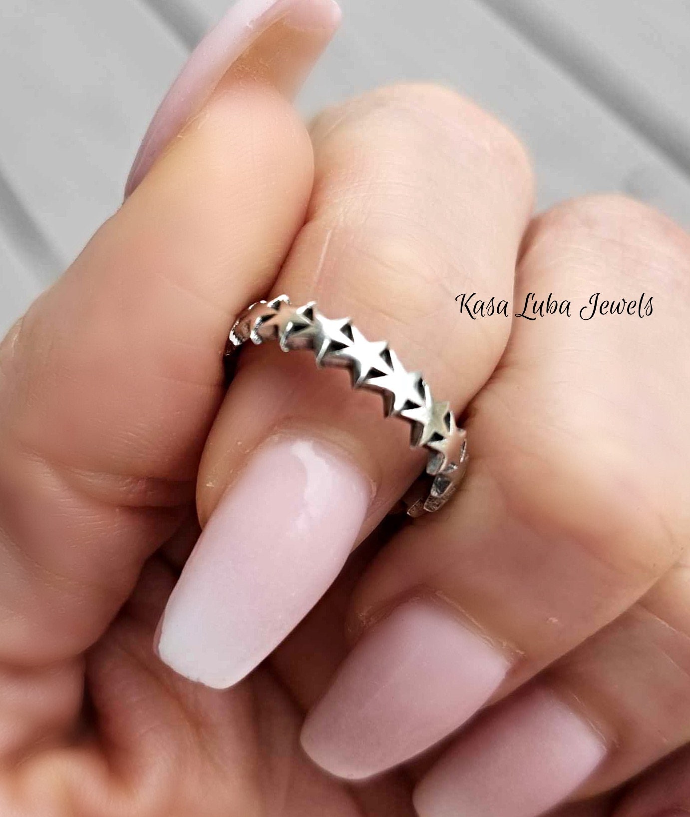 【MISSOMA】Tennis Eternity Stacking Ring（シルバー） Tennis Eternity Stacking Ring | Missoma US