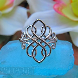 Celtic silver ring, statement ring, unique ring, silver ring