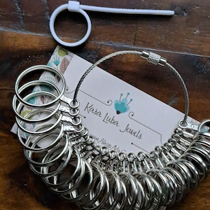 Ring Sizer Measuring Tool 1 2 or 3pc Set, Metal Ring Sizers, Stainless Steel Ring, Gauges, Finger, Sizer (Size 1-13)