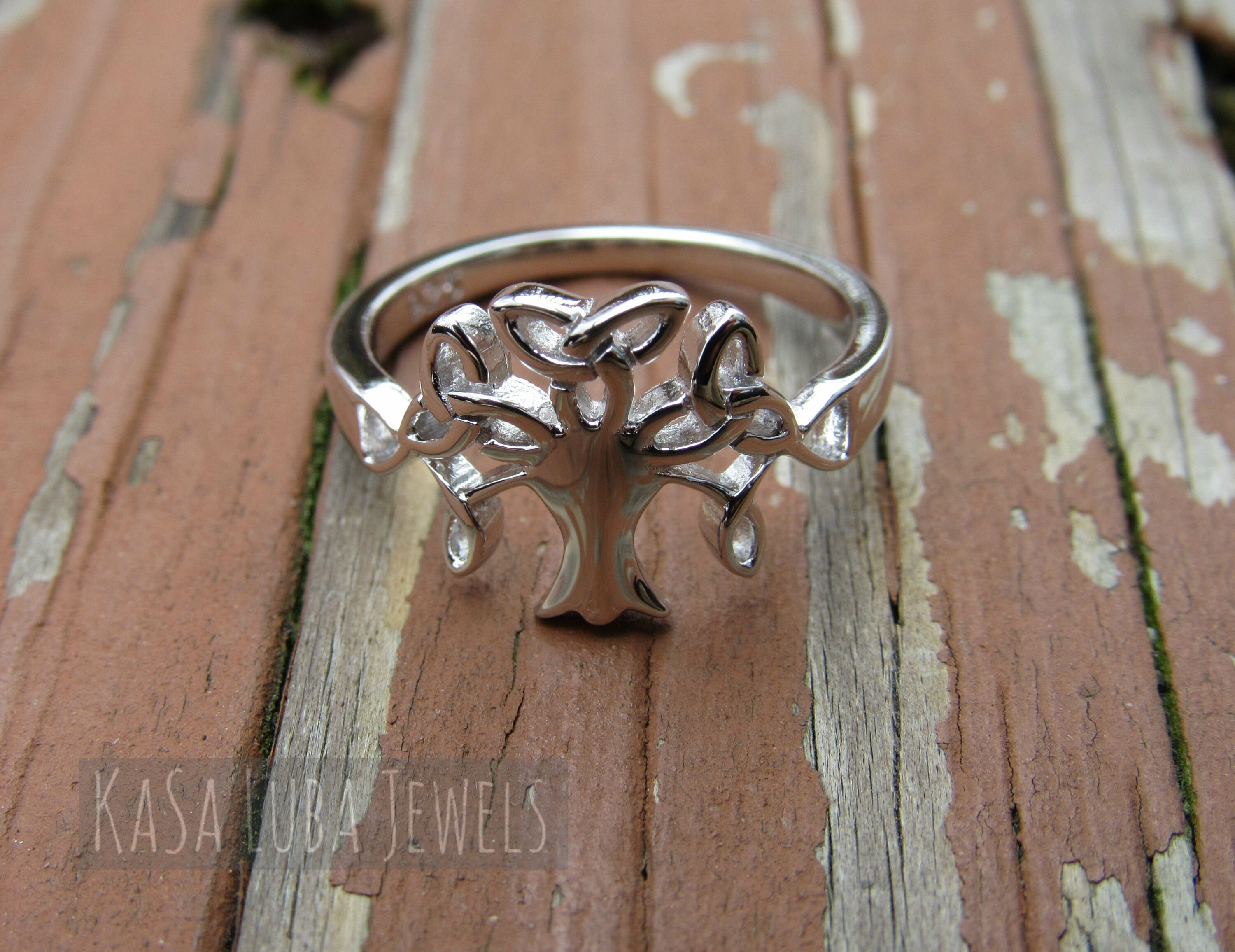 Sterling Silver Celtic Tree of Life Ring - Etsy