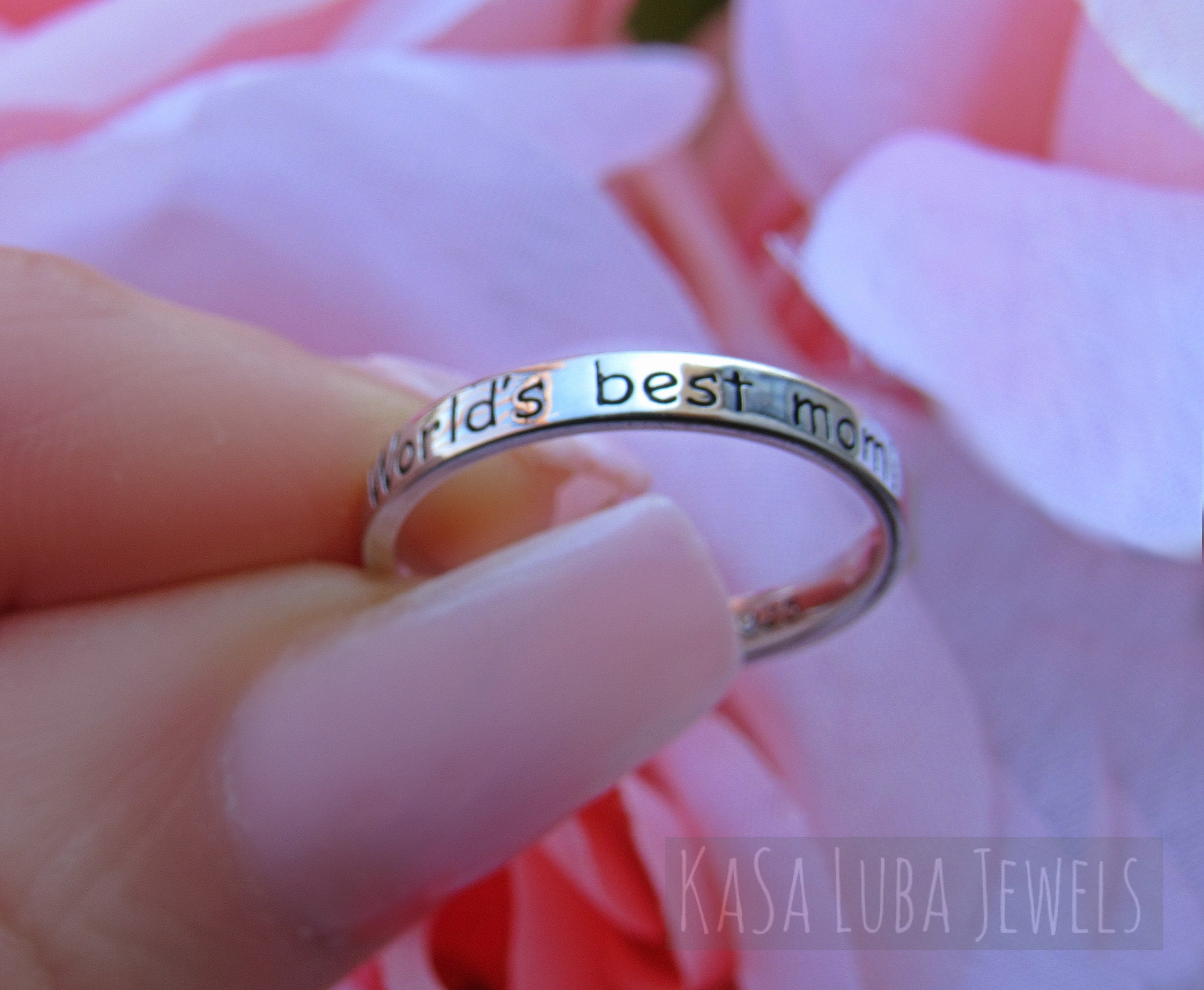 World's Best Mom Ring – Stamped Sterling Silver 925 - Etsy