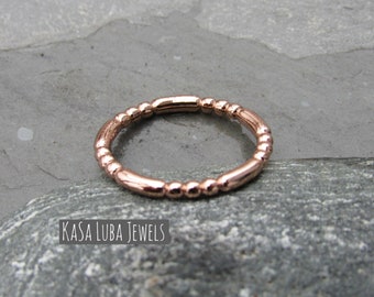 Rose Gold Plated Sterling Silver Eternity Stackable Ring