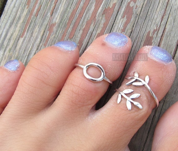 Solid sterling silver toe rings deals