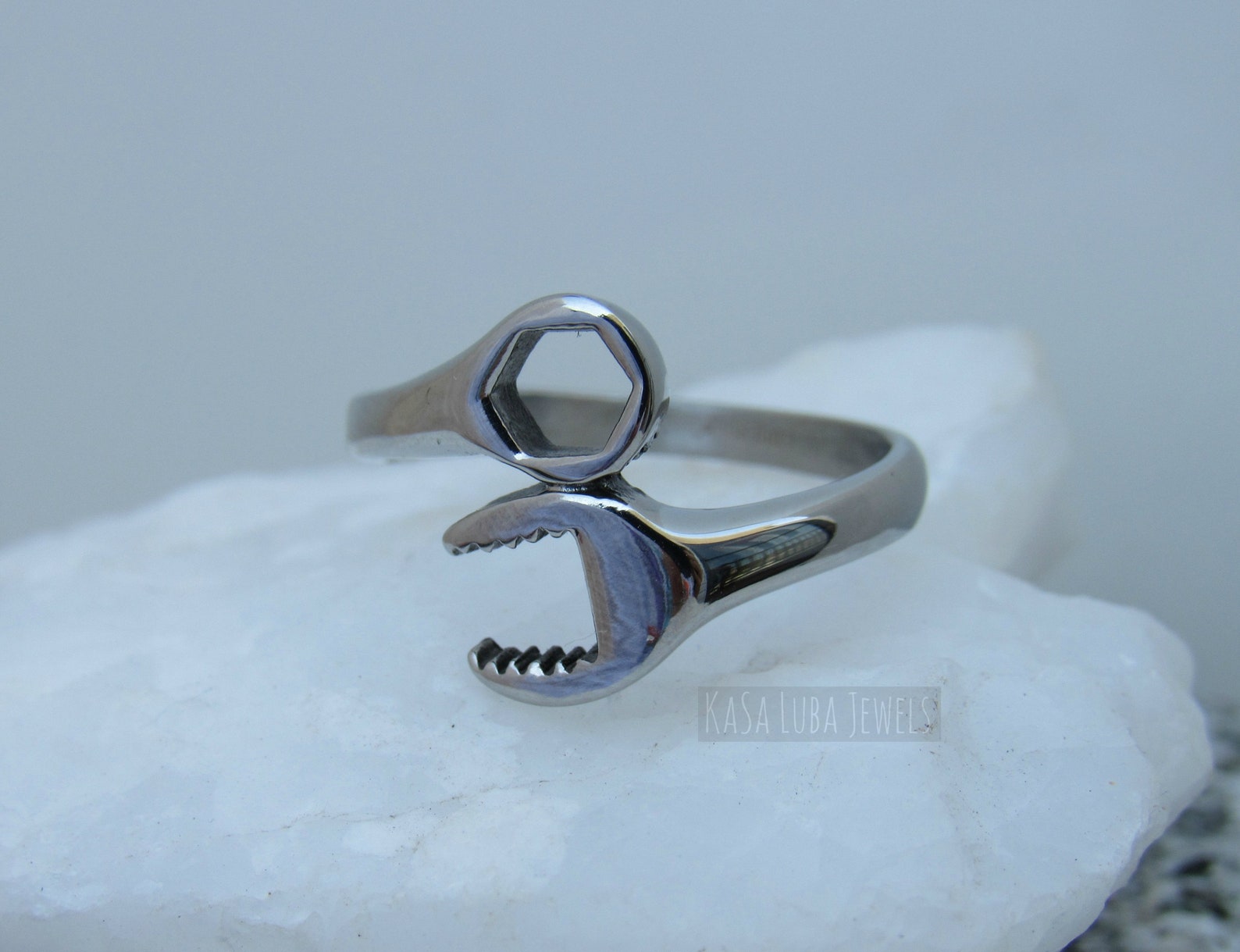 Wrench Stainless Steel Ring Wrench Ring Steel Jewelry Etsy