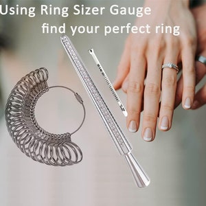Ring Sizer Measuring Tool, Metal Ring Sizer Guage, Sizes Ring Measurement,  Finger Sizing Measuring Tool Set For Jewelry Making Measuring, Size 1-13 Wi