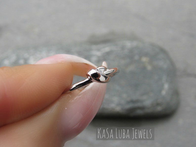 Sterling Silver Knot Ring Promise Ring Simple Ring Etsy