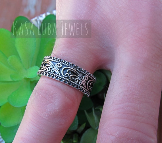 New Design Twisted Wire Rope Style Woven Knot Oxidized Band Ring 925 S –  Blue Apple Jewelry